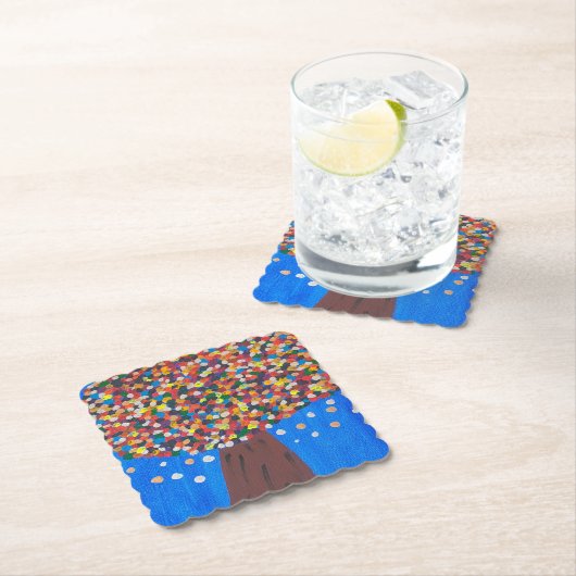 Abstrakter Untersetzer für Baumpapier (Vor Ort)