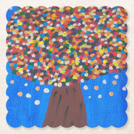 Abstrakter Untersetzer für Baumpapier