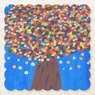 Abstrakter Untersetzer für Baumpapier