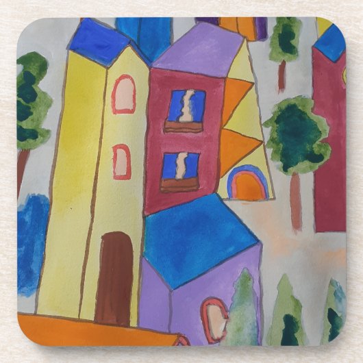 Abstrakter Untersetzer im Sommer (Vorderseite)