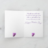 Abstrakter Unterwassergarten Lila Rotmuttertag Feiertagskarte (Innenseite)