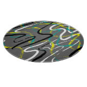 Abstrakter Urban: Grunge Wave Lines. Schneidebrett (Ecke)