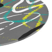 Abstrakter Urban: Grunge Wave Lines. Schneidebrett (Ecke)