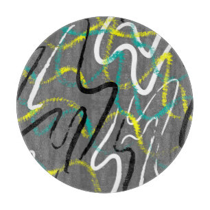 Abstrakter Urban: Grunge Wave Lines. Schneidebrett