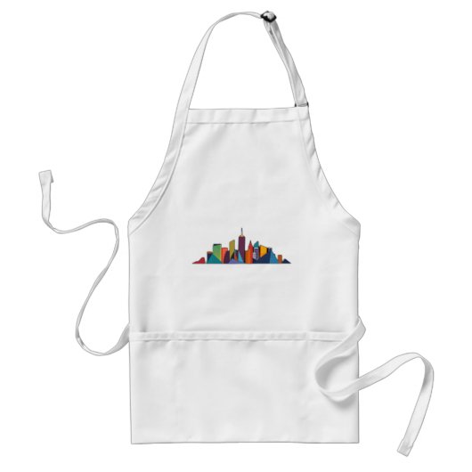 Abstrakter Urban Skyline Vector Schürze (Vorne)