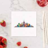 Abstrakter Urban Skyline Vector Serviette (Beispiel)