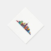 Abstrakter Urban Skyline Vector Serviette (Ecke)