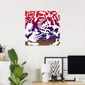 Abstrakter Vector - Leopard Poster (Heimbüro)