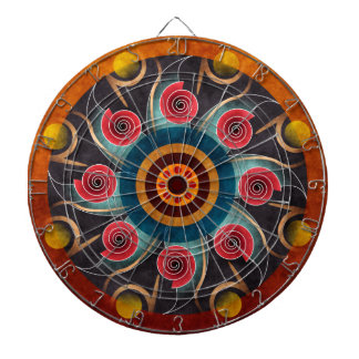 Abstrakter Vektor mit Blumenfarbe Dartscheibe