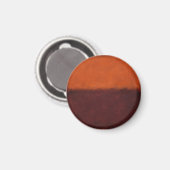Abstrakter verbrannter orangefarbener Horizont Magnet (Vorderseite/Rückseite)