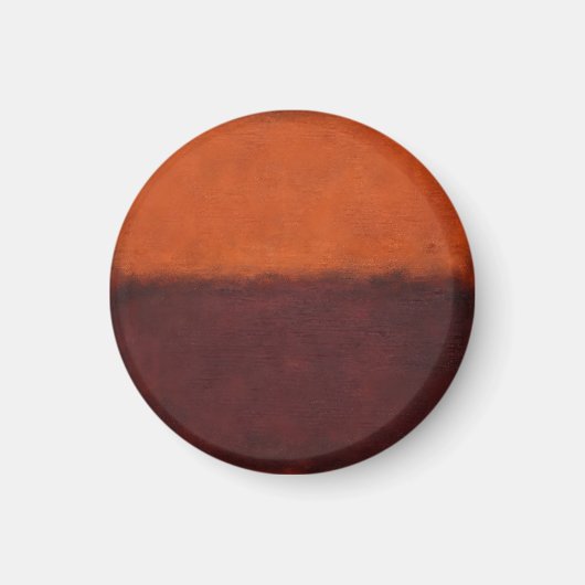 Abstrakter verbrannter orangefarbener Horizont Magnet (Vorne)