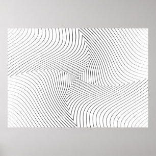 Abstrakter verdrehter Hintergrund. Linien der Vari Poster