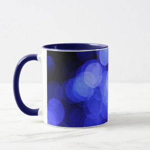 Abstrakter verschwommener blauer Licht Keramikbech Tasse