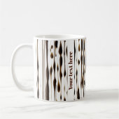 Abstrakter vertikaler Kaffee streut personalisiert Kaffeetasse (Links)