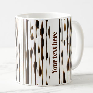 Abstrakter vertikaler Kaffee streut personalisiert Kaffeetasse