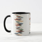 Abstrakter vertikaler Pinselstrich-Becher – Kunstk Tasse (Links)