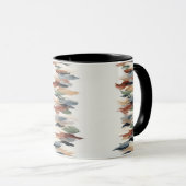 Abstrakter vertikaler Pinselstrich-Becher – Kunstk Tasse (VorderseiteRechts)