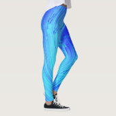 Abstrakter verzauberter Garten Blau Leggings (Rechts)