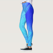 Abstrakter verzauberter Garten Blau Leggings (Links)