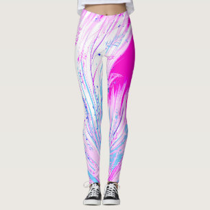 Abstrakter verzauberter Garten Pink Magenta Leggings