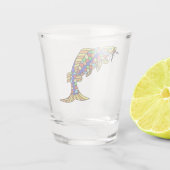 Abstrakter Verzierter Fisch Bolkesteine Schnapsglas (Rückseite)