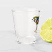 Abstrakter Verzierter Fisch Bolkesteine Schnapsglas (Links)