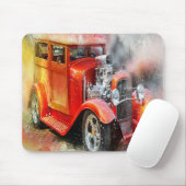 Abstrakter Vintage Car Mouse Pad Mousepad (Mit Mouse)