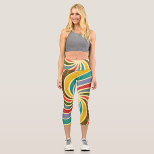 Abstrakter Vintage-Grunge-Hintergrund, der gereini Capri Leggings