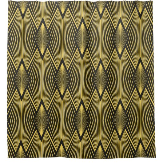 Abstrakter Vintager geometrischer Hintergrund. Art Duschvorhang (Vorderseite)