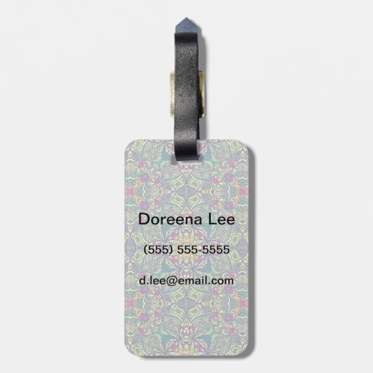 Abstrakter Vintager Hintergrund Gepäckanhänger (Rückseite vertikal)