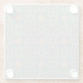 Abstrakter Vintager Hintergrund Glasuntersetzer (Rückseite)