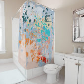 Abstrakter Vintager Hintergrund mit mehrfarbigem P Duschvorhang (Beispiel)