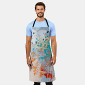 Abstrakter Vintager Hintergrund mit mehrfarbigem P Schürze (Getragen)