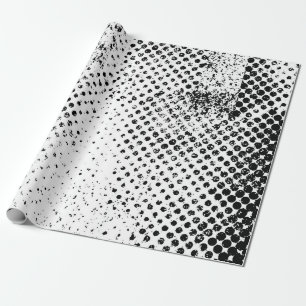 Abstrakter Vintager Schwarz-Weiß-Hintergrund. Mono Geschenkpapier