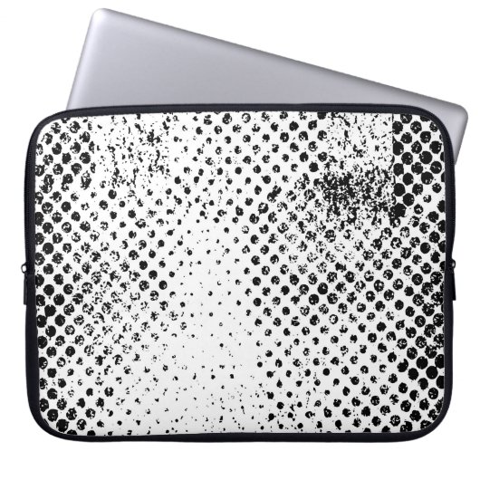 Abstrakter Vintager Schwarz-Weiß-Hintergrund. Mono Laptopschutzhülle (Vorderseite)