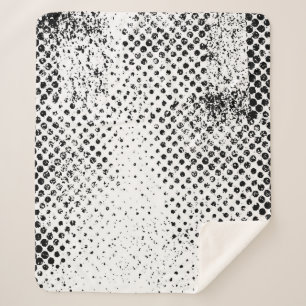 Abstrakter Vintager Schwarz-Weiß-Hintergrund. Mono Sherpadecke