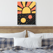 abstrakter Vintager Sonnenuntergang Leinwanddruck (Insitu (Schlafzimmer))
