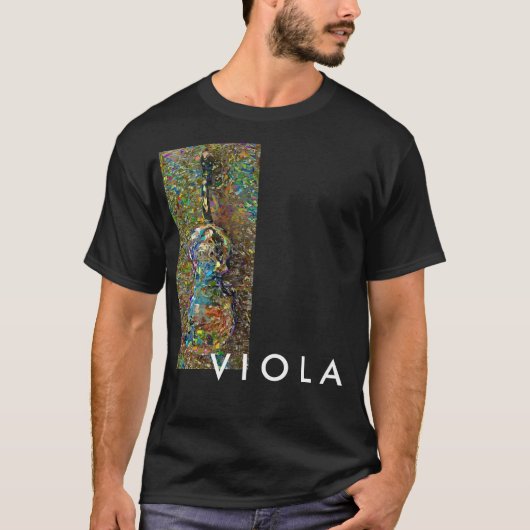 Abstrakter Viola-Grafik-T - Shirt (Vorderseite)