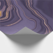 Abstrakter violetter Marmor mit Gold Geschenkpapier (Ecke)