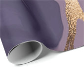 Abstrakter violetter Marmor mit Gold Geschenkpapier (Rolleneckpunkt)