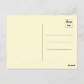 Abstrakter Vogel, der auf einer Zweigniederlassung Postkarte (Rückseite)