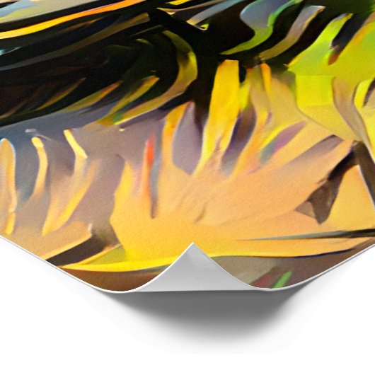 Abstrakter Vogel Poster (Ecke)