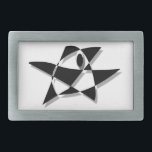 Abstrakter Vogel Rechteckige Gürtelschnalle<br><div class="desc">Ein Bild eines abstrakten Vogels in Schwarz-Weiß-Farben. Originelles Design.</div>