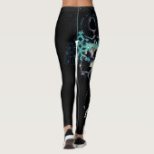 Abstrakter Vogel-Schädel Leggings (Rückseite)