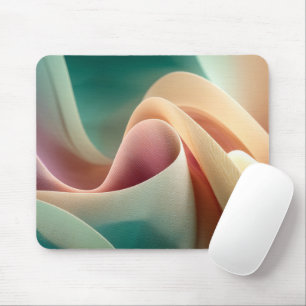 Abstrakter Vorhang mit pastellfarbenem Farbverlauf Mousepad