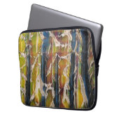 Abstrakter Wald durch Bäume Laptopschutzhülle (Vorderseite Links)