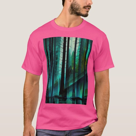 Abstrakter Wald T-Shirt (Vorderseite)