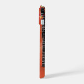 Abstrakter Waldbaum Rot iPhone 15 Hülle (Linke Seite)