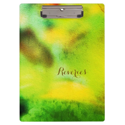 Abstrakter Waldträumer - Naturerlebnisse der Poesi Klemmbrett (Vorderseite)