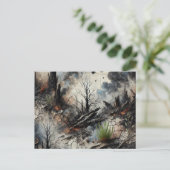 Abstrakter Waldweg Postkarte (Stehend Vorderseite)